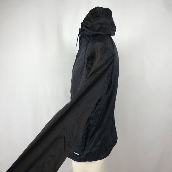 MYSTIC BOARDING ~ WOMENS LARGE ~ BLACK NYLON FULL ZIP JACKET HOODED - Picture 5 of 8